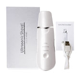 Ultrasonic Skin Scrubber Deep Face Cleaning Machine Peeling Facial Spatula Blackhead Remover Shovel Pore Cleaner