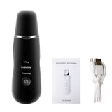 Ultrasonic Skin Scrubber Deep Face Cleaning Machine Peeling Facial Spatula Blackhead Remover Shovel Pore Cleaner