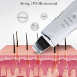Ultrasonic Skin Scrubber Deep Face Cleaning Machine Peeling Facial Spatula Blackhead Remover Shovel Pore Cleaner