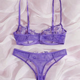 Exotic Bra 2 Pieces Floral Lace Lingerie Set For Women's Sexy Erotic Sets Embroidery Luxury Underwear Hot Sensual 2023 Fashion