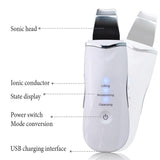 Ultrasonic Skin Scrubber Deep Face Cleaning Machine Peeling Facial Spatula Blackhead Remover Shovel Pore Cleaner