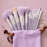 Purple - 13Pcs Soft Fluffy Brushes