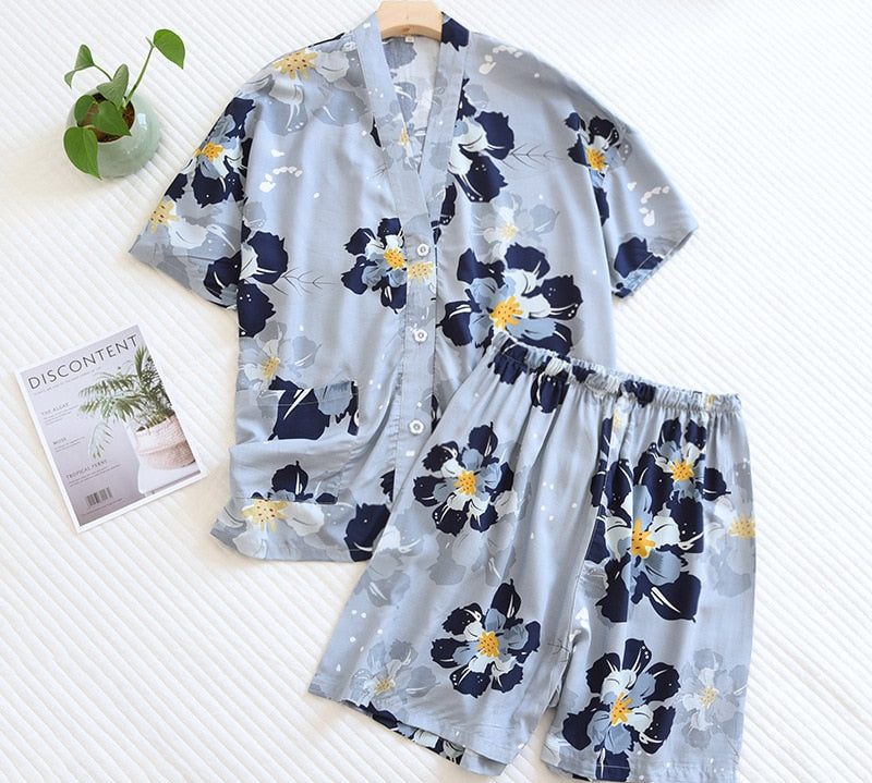 Floral Soft Viscose Loose Pajamas - Reverse Beauty