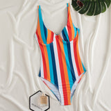 Independent Woman: Solid One Piece Swimsuit