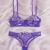 Exotic Bra 2 Pieces Floral Lace Lingerie Set For Women's Sexy Erotic Sets Embroidery Luxury Underwear Hot Sensual 2023 Fashion