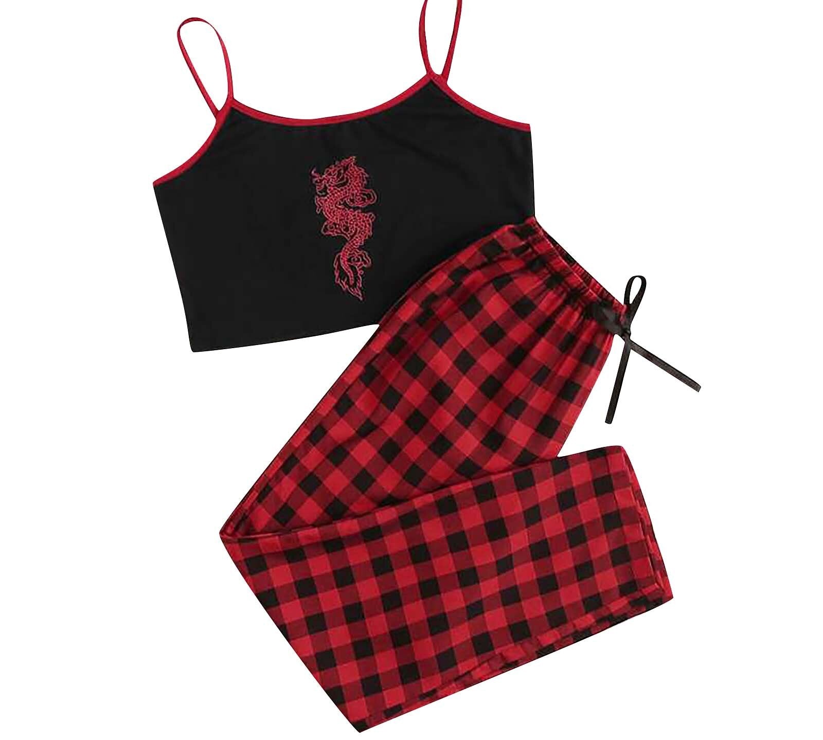 Slay Dragon - Plaid Print Sleepwear