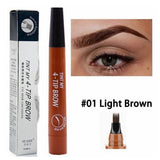 5 Colors Dark Brown 4 Point Liquid Eyebrow Pencil Microblading Waterproof Eyebrow Pencil Tattoo Eyebrow Pen Makeup