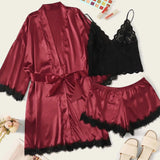 Very Berry - Solid Satin Loungewear