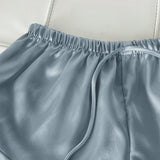 Lisacmvpnel Fashion Sexy 3 Pcs Suspender Vest Shorts Pajamas Women's Home Suit Casual Sleepwear