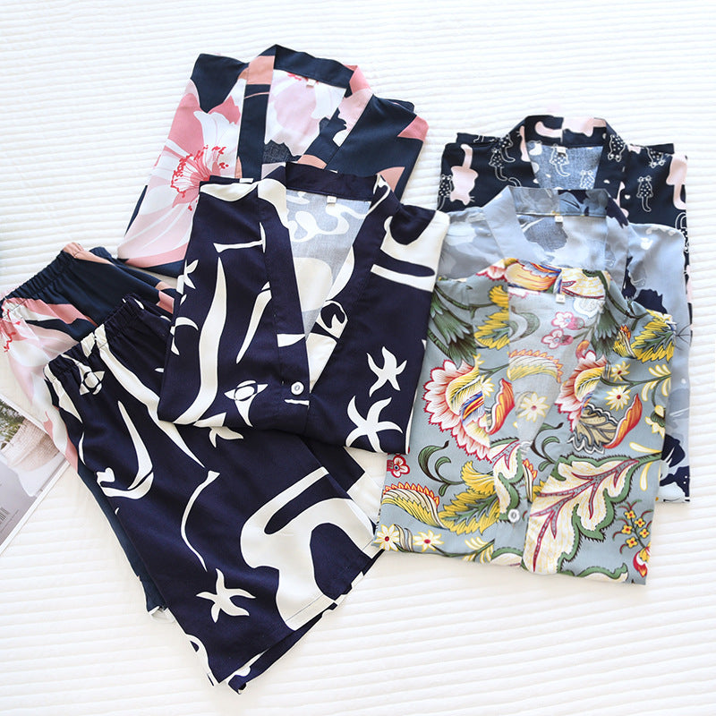 Floral Soft Viscose Loose Pajamas - Reverse Beauty
